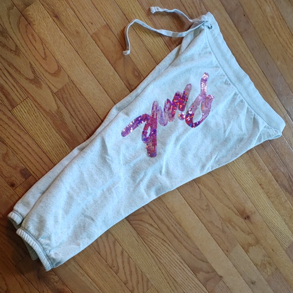 Victoria Secret Pink Sequin Capri Joggers